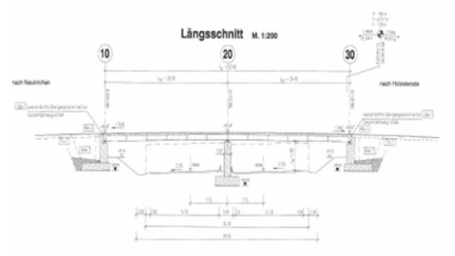 Längsschnitt eines Ü-Bauwerkes